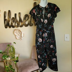 Black Floral Jumpsuit